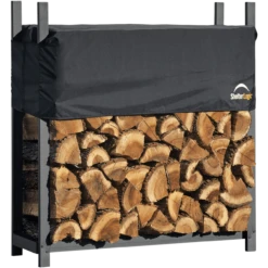 04'Ultra Heavy-Duty Firewood Rack Plus Cover