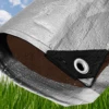 40' X 50' Super Heavy-Duty Tarp Silver/Brown (Actual Size 39'6" X 49'6")