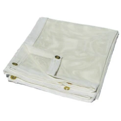 08' X 10' White Vinyl Mesh Tarp 10 OZ