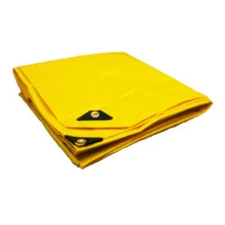 24' X 30' Heavy Duty Premium Yellow Poly Tarp (Actual Size 23'6" X 29'6")
