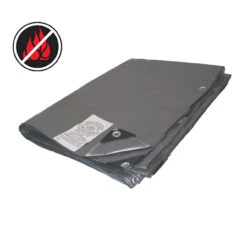 12' X 16' Silver Fire Retardant Tarp (Actual Size 11'6" X 15'6")